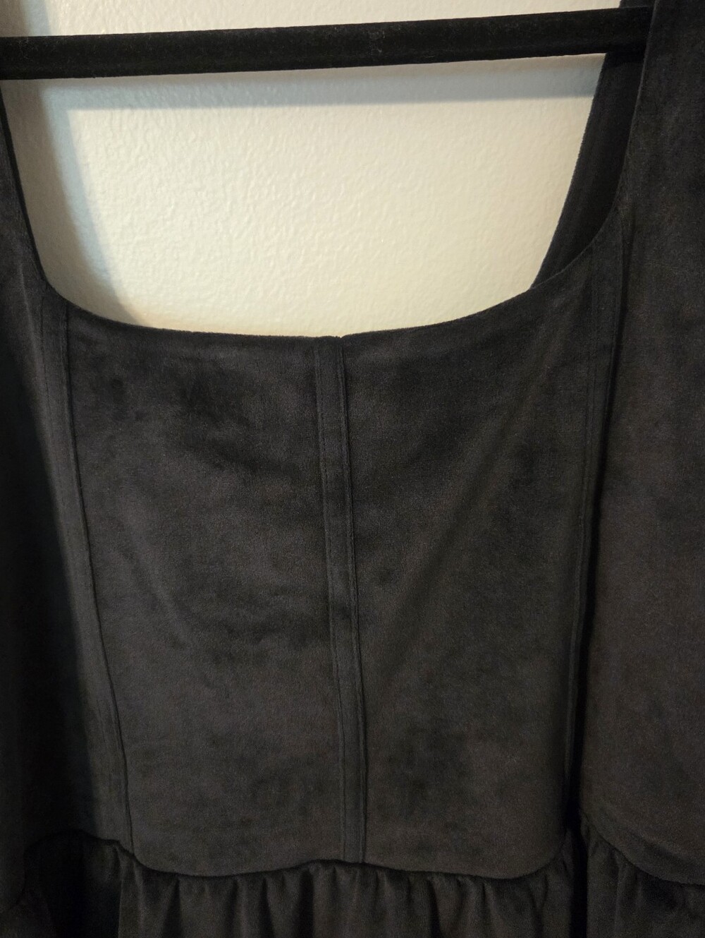 American Eagle Women's Black Velvet Corset Mini Dress. Sz L NWT - Picture 5 of 10